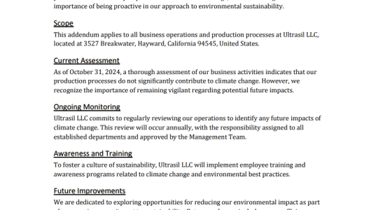 Climate Change Addendum